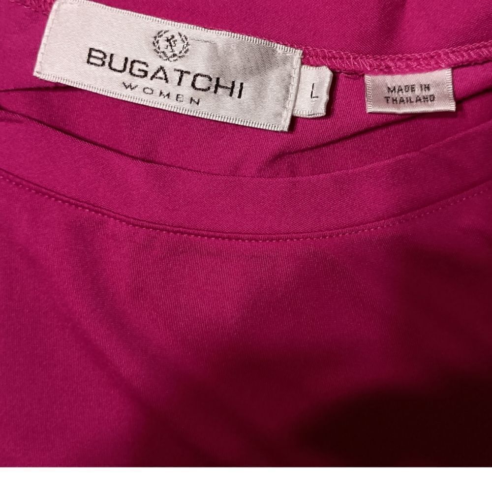 Bugatchi Women Top L Softel Technology Pink UV Protection 50+ Golf Polo Pullover - Picture 3 of 16